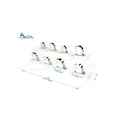 White POM Base Four Sets 316 Stainless Steel Fishing Rod Storage Rack W83660