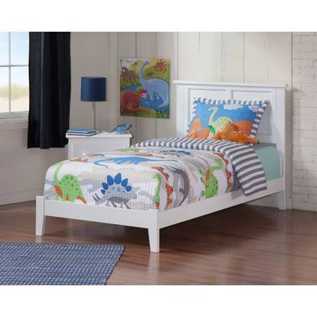 Twin White Panel Bed M495