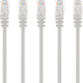 100-Pack Cat 6 Ethernet Cable White 0.5 Feet I50079