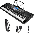 61 Key Keyboard Piano with LCD Display, 255 Sounds, Microphone, 3.5mm Audio Cable, 24 Demo Songs G50981