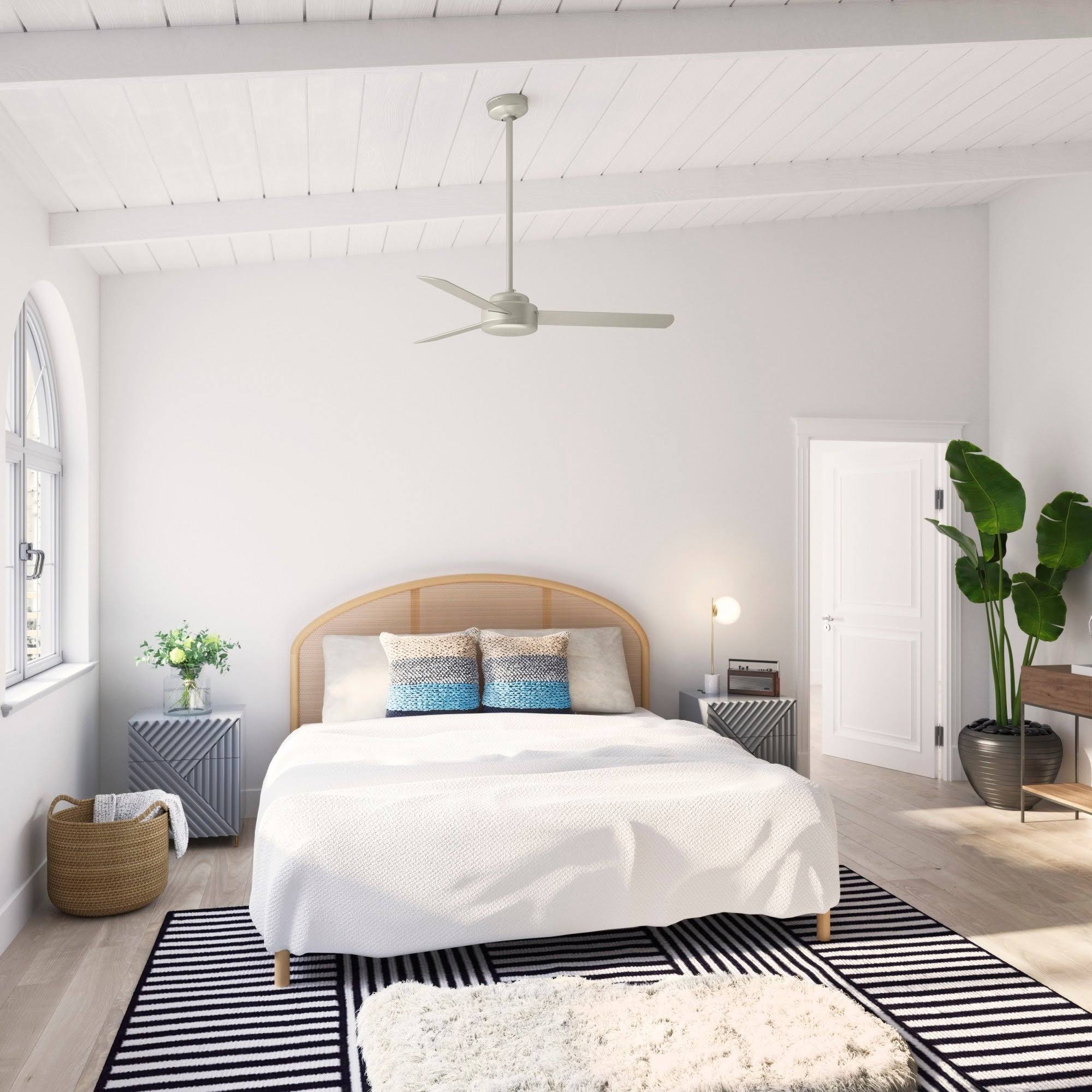 Matte White Ceiling Fan with Wall Control T259801