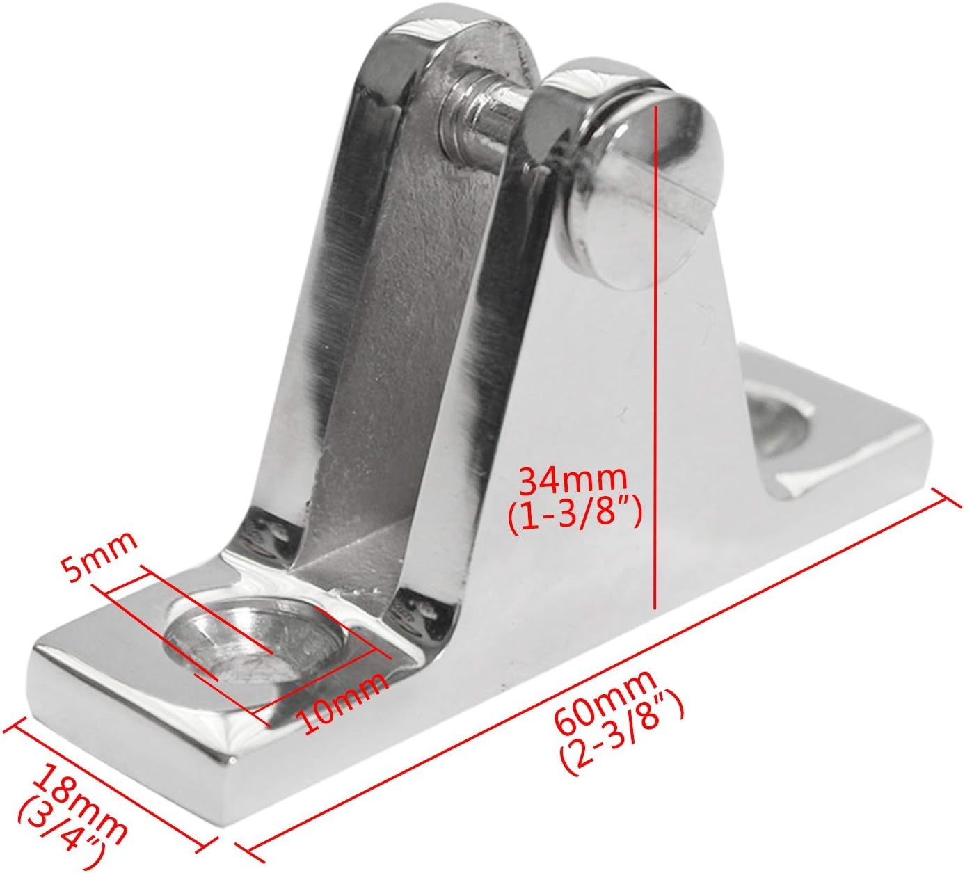 Bimini Top 3-Bow Stainless Steel Boat Hardware 12Set Pack of 2 T6027