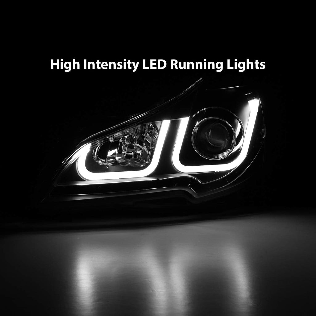 Black Dual LED Bar Projector Headlights R884