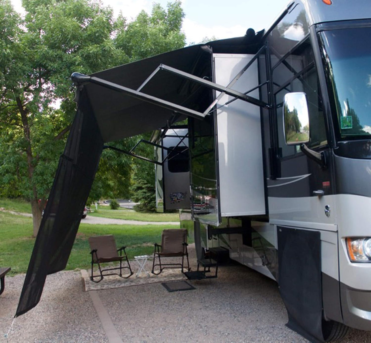 Black 15' x 9' Drop RV Awning J452731
