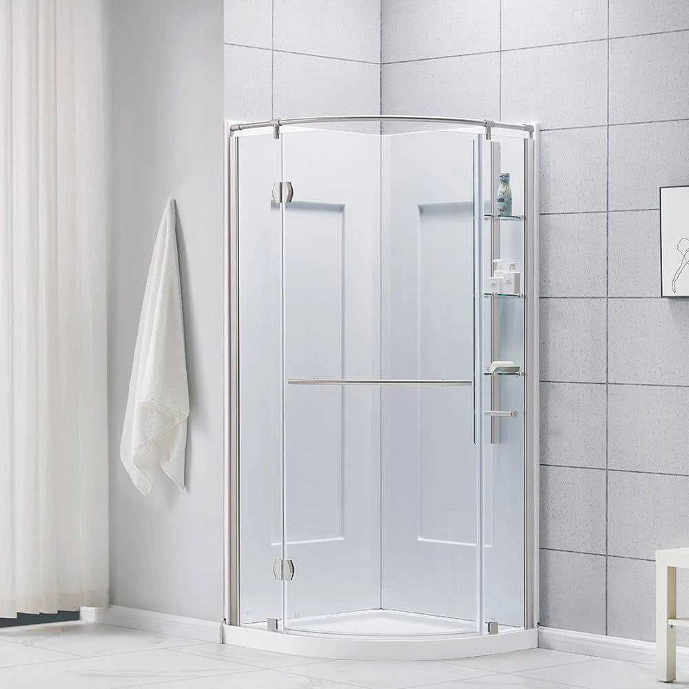 Corner Drain Shower Stall Kit E736454