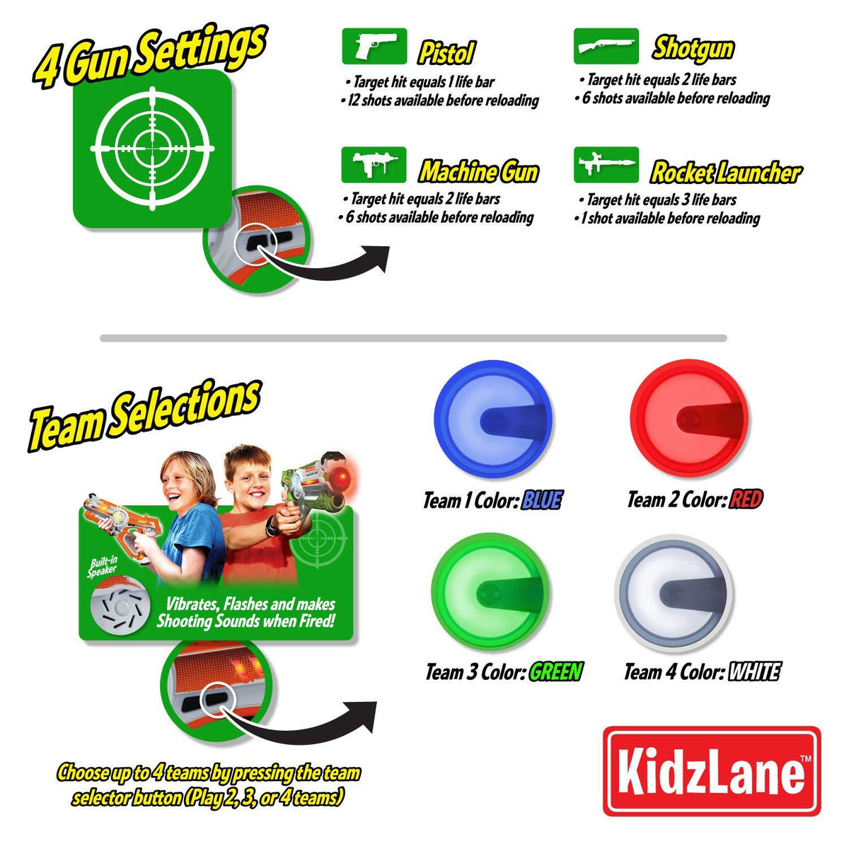 Set of 4 Infrared Laser Tag Game F6859