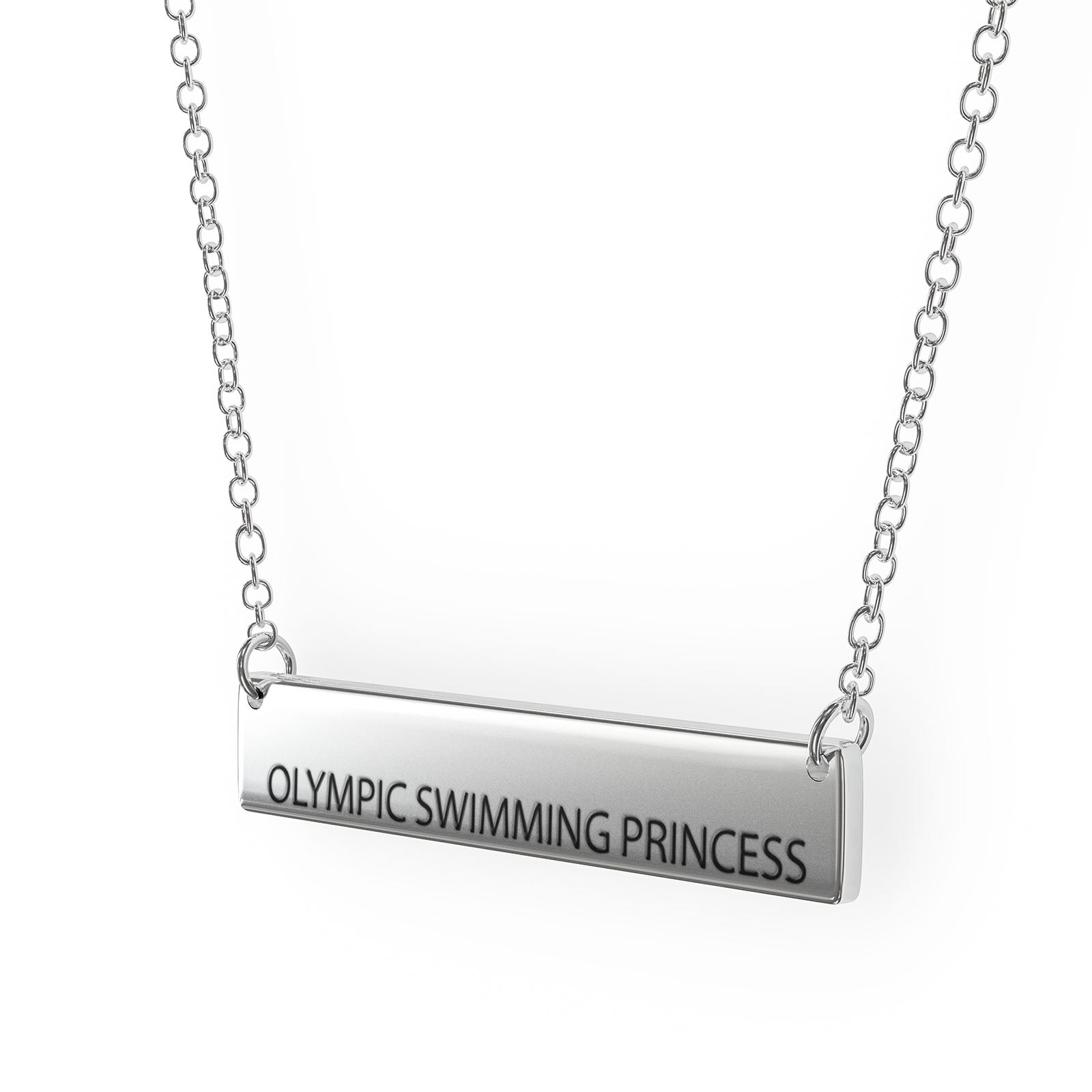 Sterling Silver Bar Pendant Necklace C320