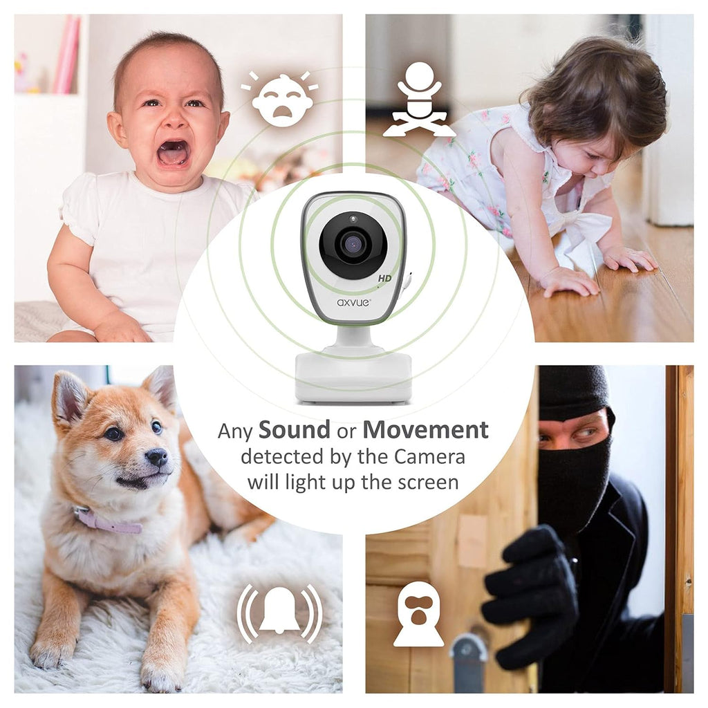 720P 5 HD Display Video Baby Monitor with 2 HD Cams S16564
