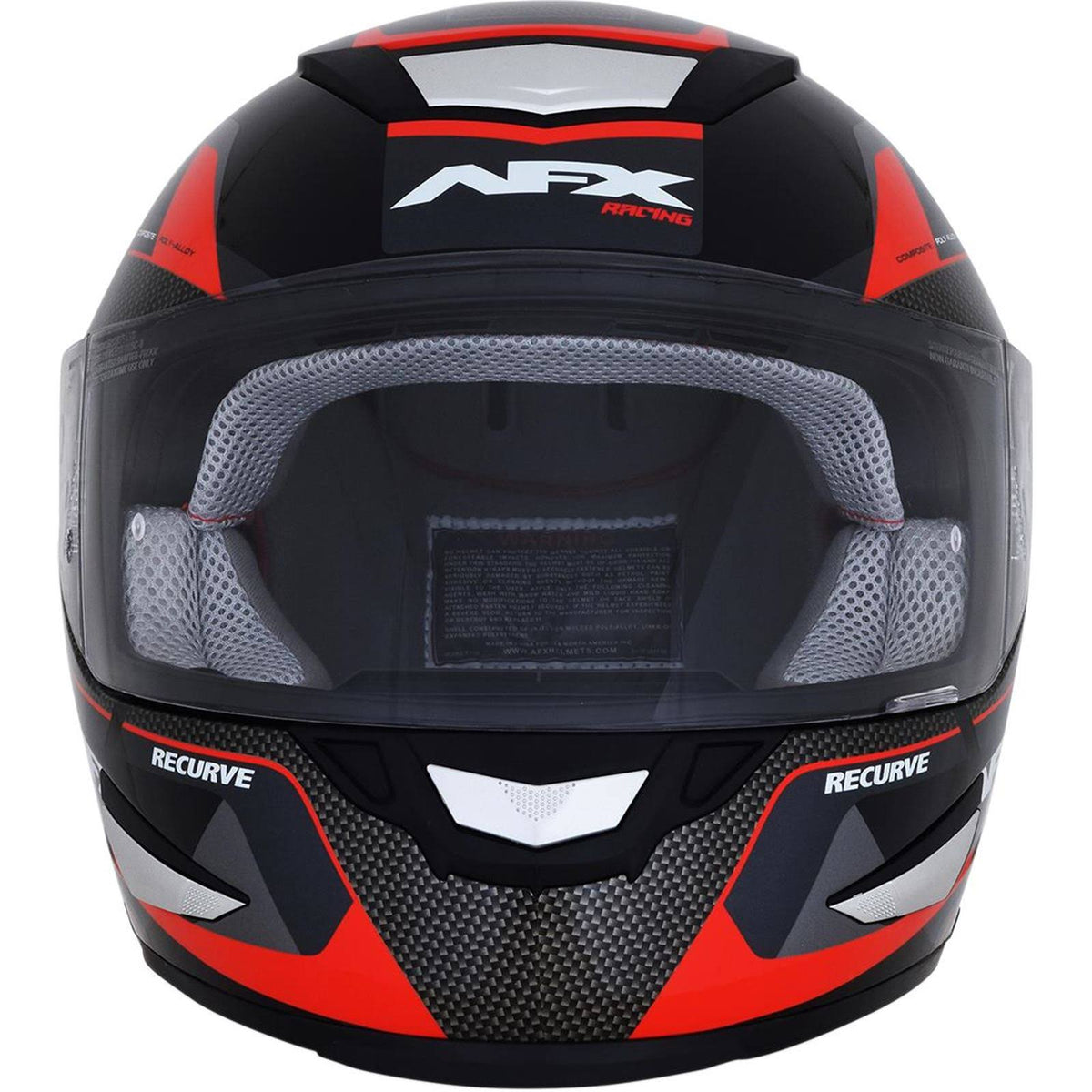 Black/Red Recurve Helmet P1544
