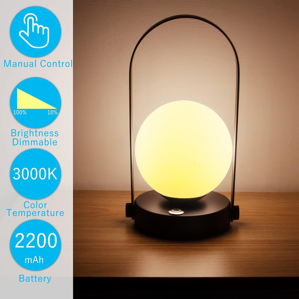 Rechargeable Cordless Table Lamp with Brightness Dimmable X318