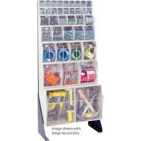 Tip Out Bin Floor Stand Single Sided 48x22 H Gray I192