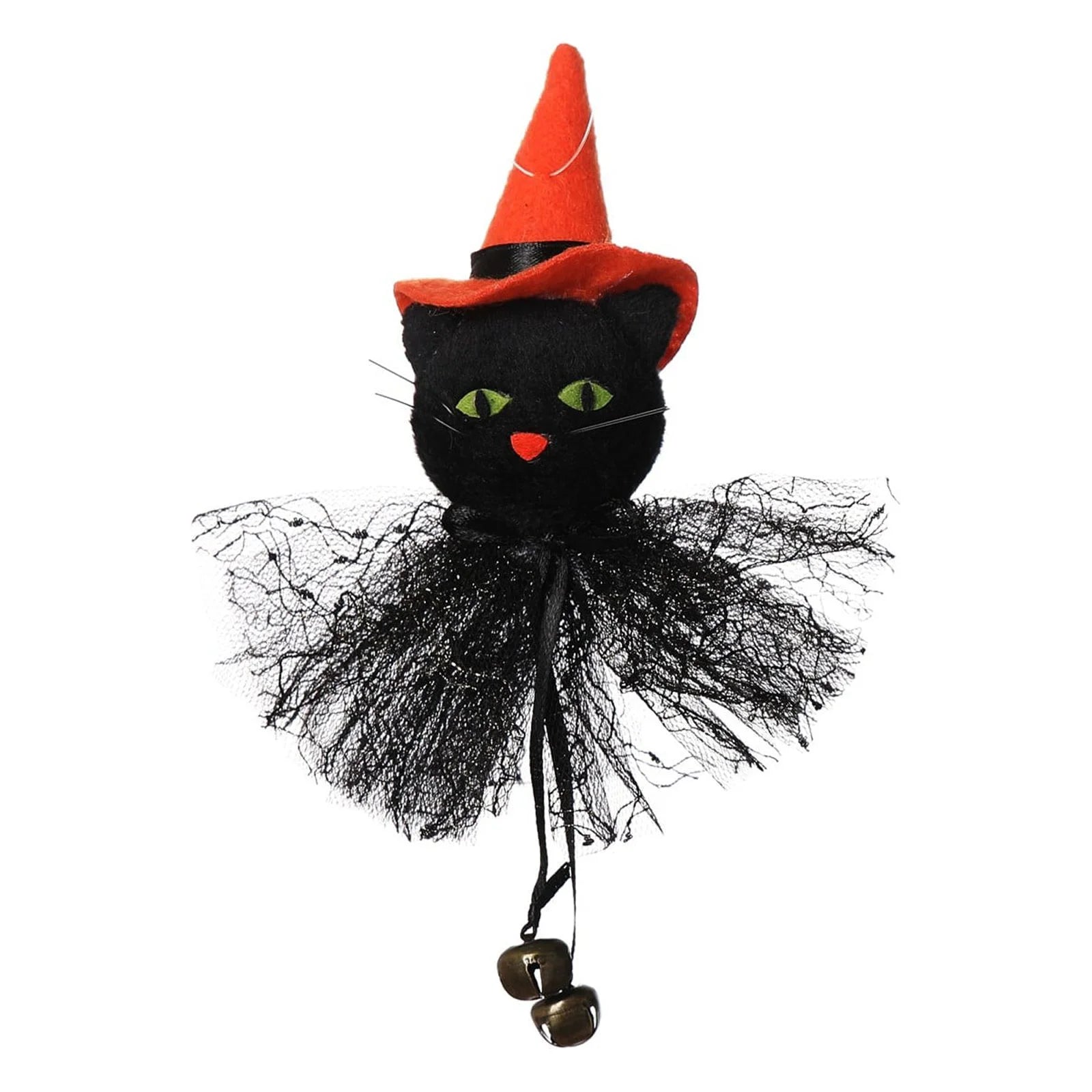 Pumpkin Witch Doll Scary Halloween Cat Toy D65366