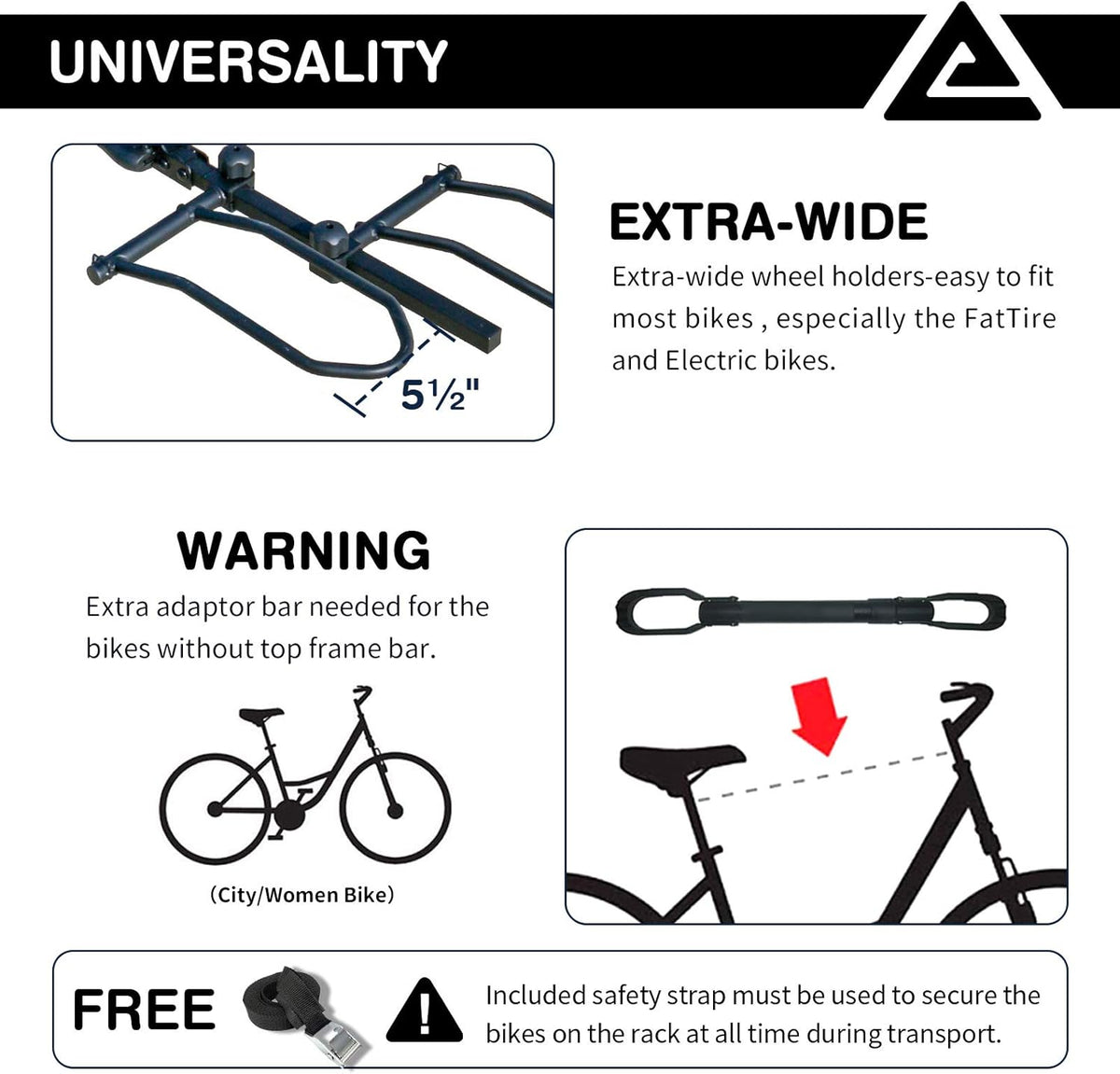 2-Bike Platform Style Hitch Mount Bike Rack V846144