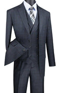 Charcoal Regular Fit 3 Piece Suit 40 Long L252932