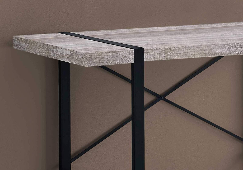 Taupe Black Particle Board Metal Computer Desk Q41419