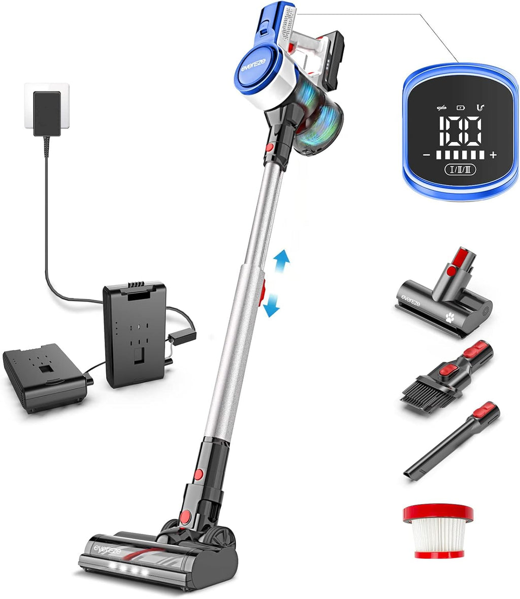 Cordless Stick Vacuum with 2 Detachable Batteries, 280W 25KPa, 100 Mins Runtime T98212