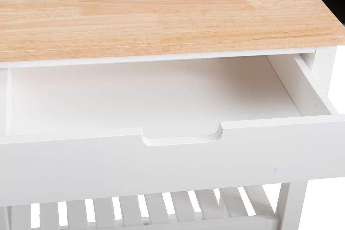 White Kitchen Cart V731336