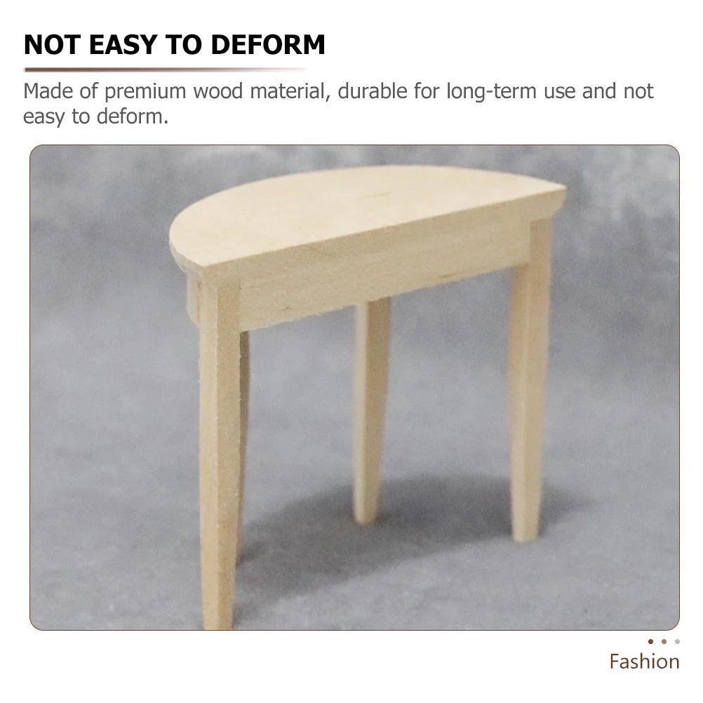 Miniature Wooden Desk Table Figurines D29119