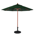 Forest Red Oak Fiberglass Pole Market Umbrella with Pulley Lift D1883
