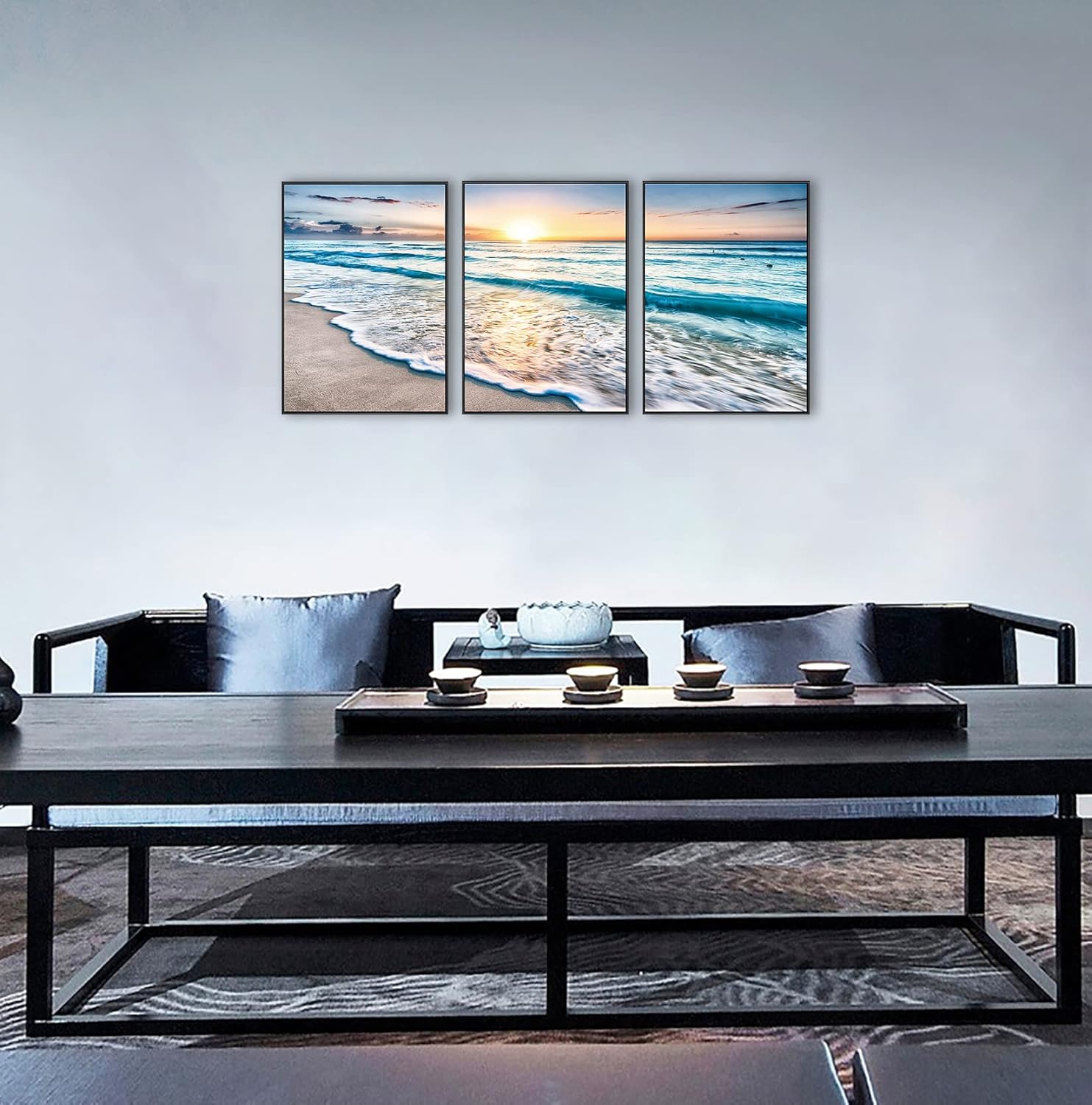 3 Pcs Framed 12x16 Beach Canvas Wall Art I444646