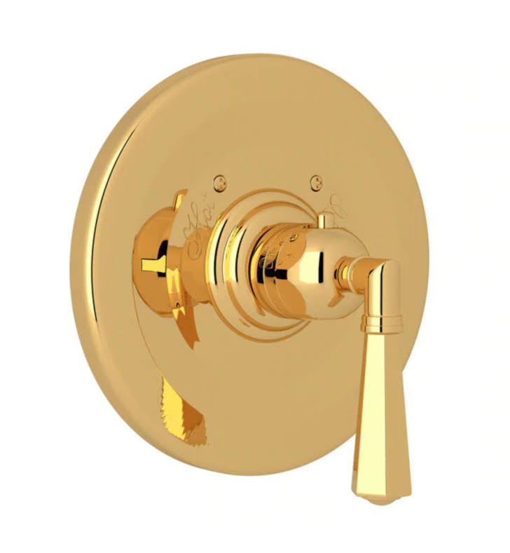 Satin Unlacquered Brass Thermostatic Trim Plate S97825