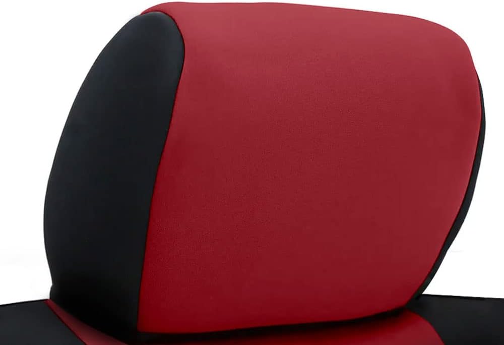Red Rose & Black Neoprene Front Seat Covers U1058
