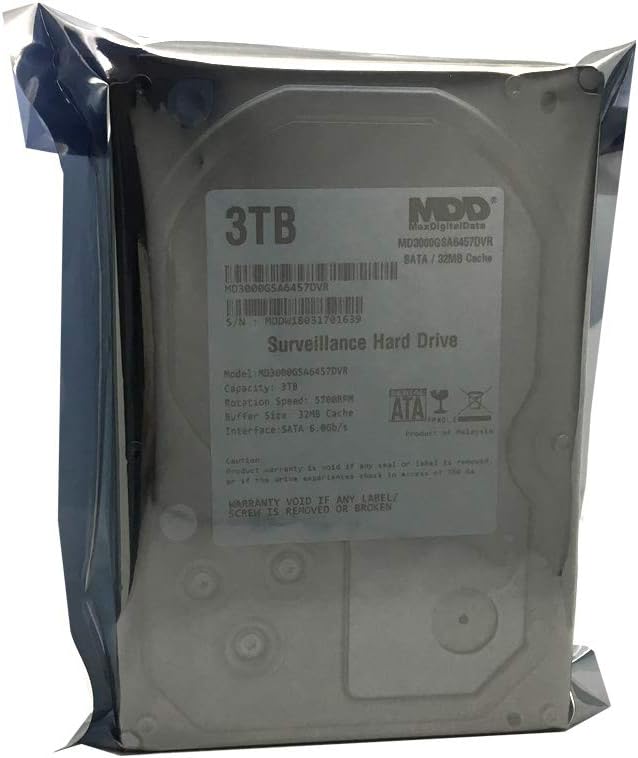 3TB 32MB Cache 5700PM SATA 6.0Gb/s 3.5" Internal Surveillance DVR Hard Drive Pack of 2 B850155