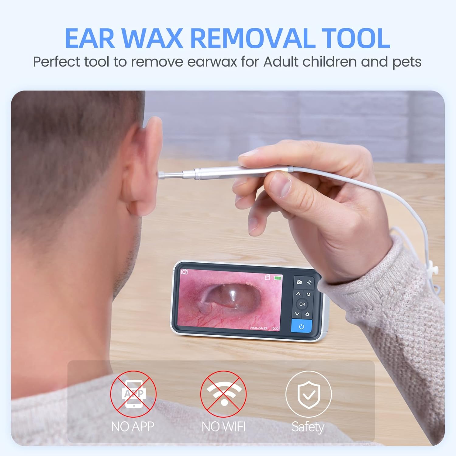 1080P HD Ear Camera Otoscope with IPS Screen, 32G Card, Pack of 2 Q145
