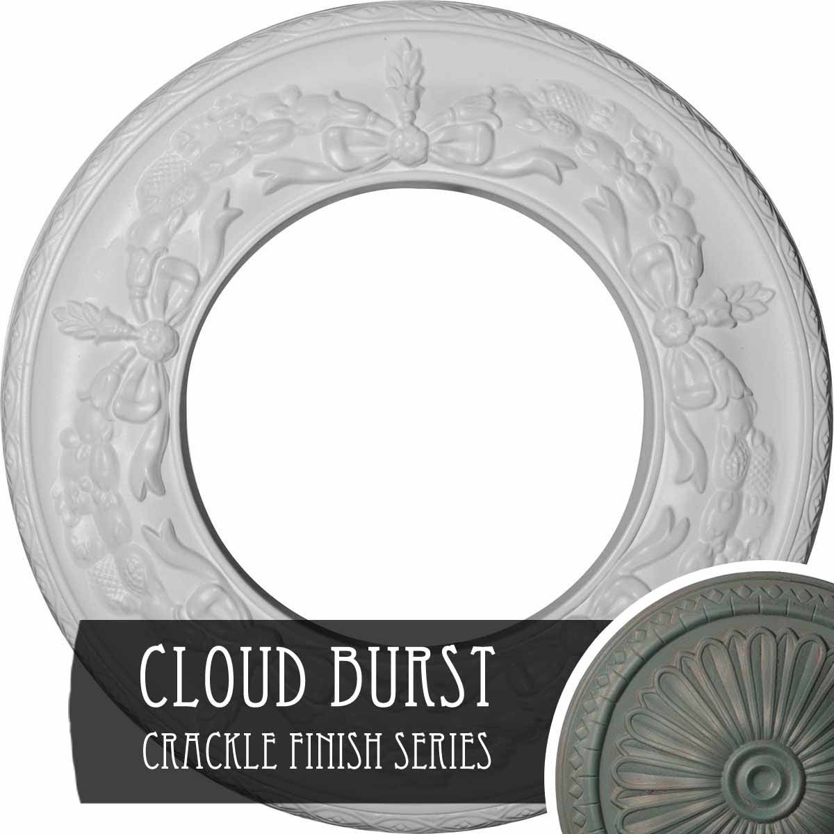 13 1/4 inchod x 7 1/8 inchid x 7/8 inchp Salem Ceiling Medallion X951