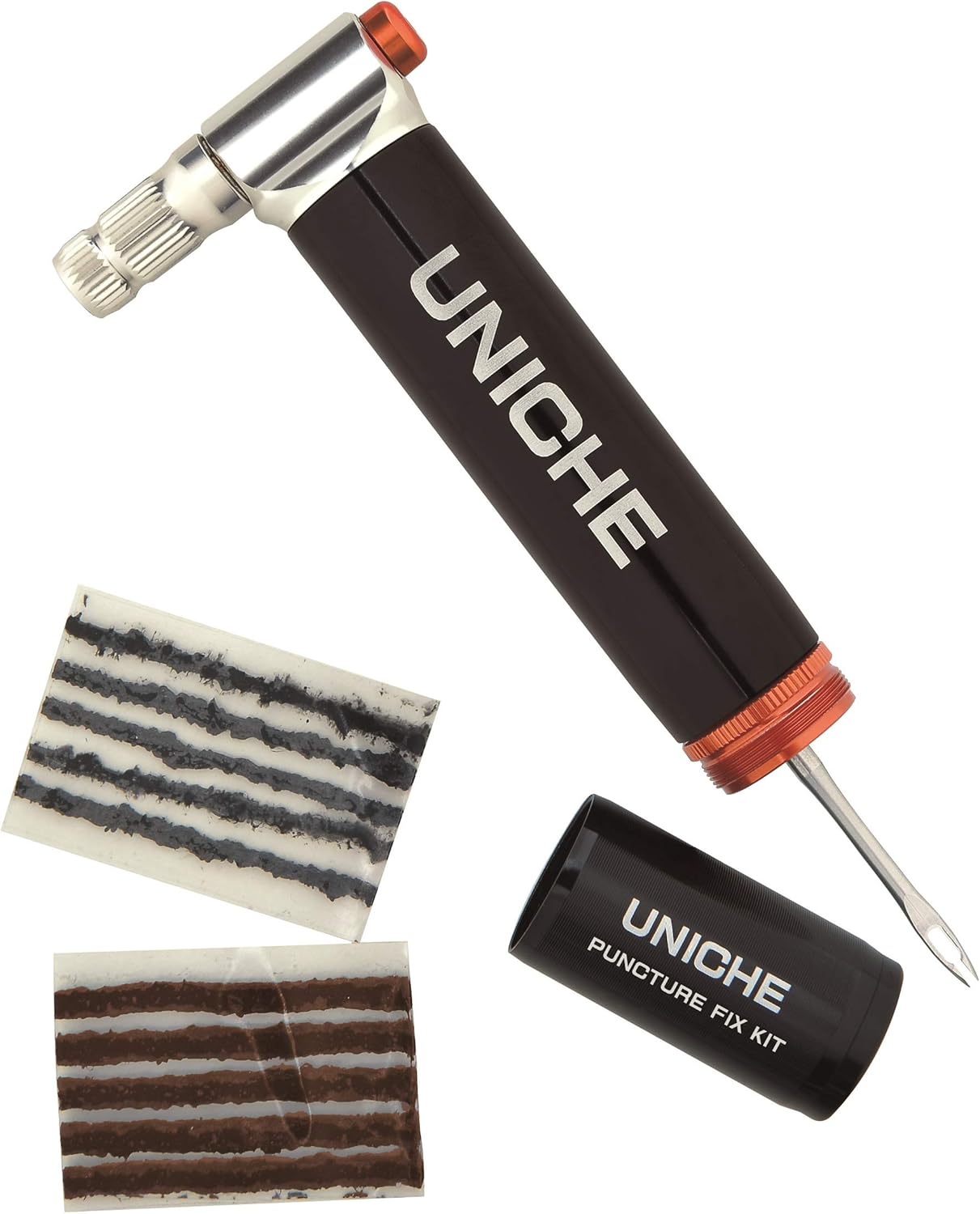 CO2 Inflator Tubeless Tire Repair Tool Kit with Storage Canister, Insertion Tool and Plugs T36047