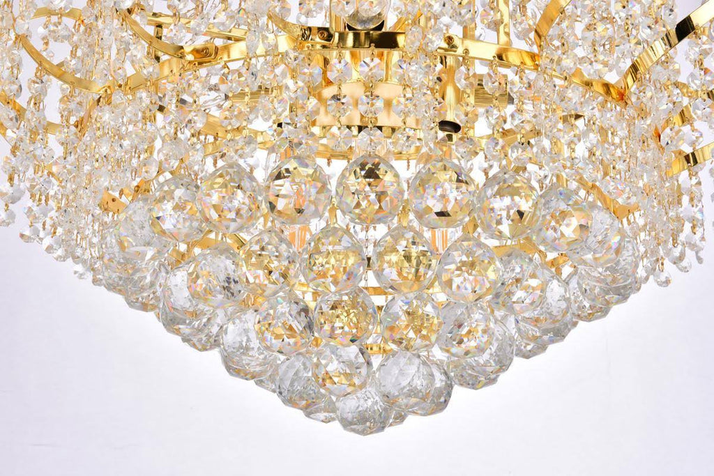 11 Light Gold Chandelier Clear Crystal E8508