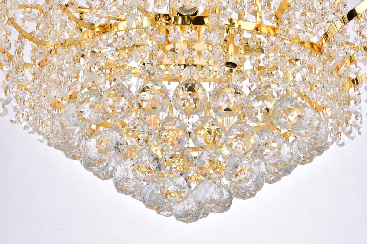 11 Light Gold Chandelier Clear Crystal E8508