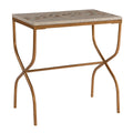 Gold Capiz Fish Mosaic Accent Table D513798