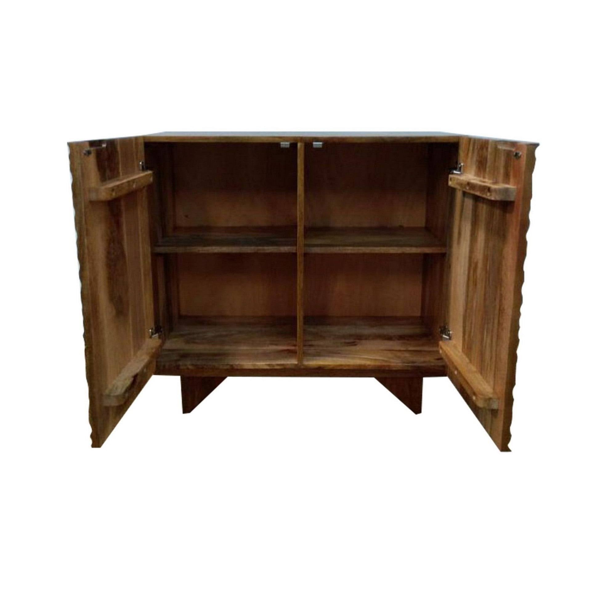 Walnut 2 Door Wooden Cabinet O840972