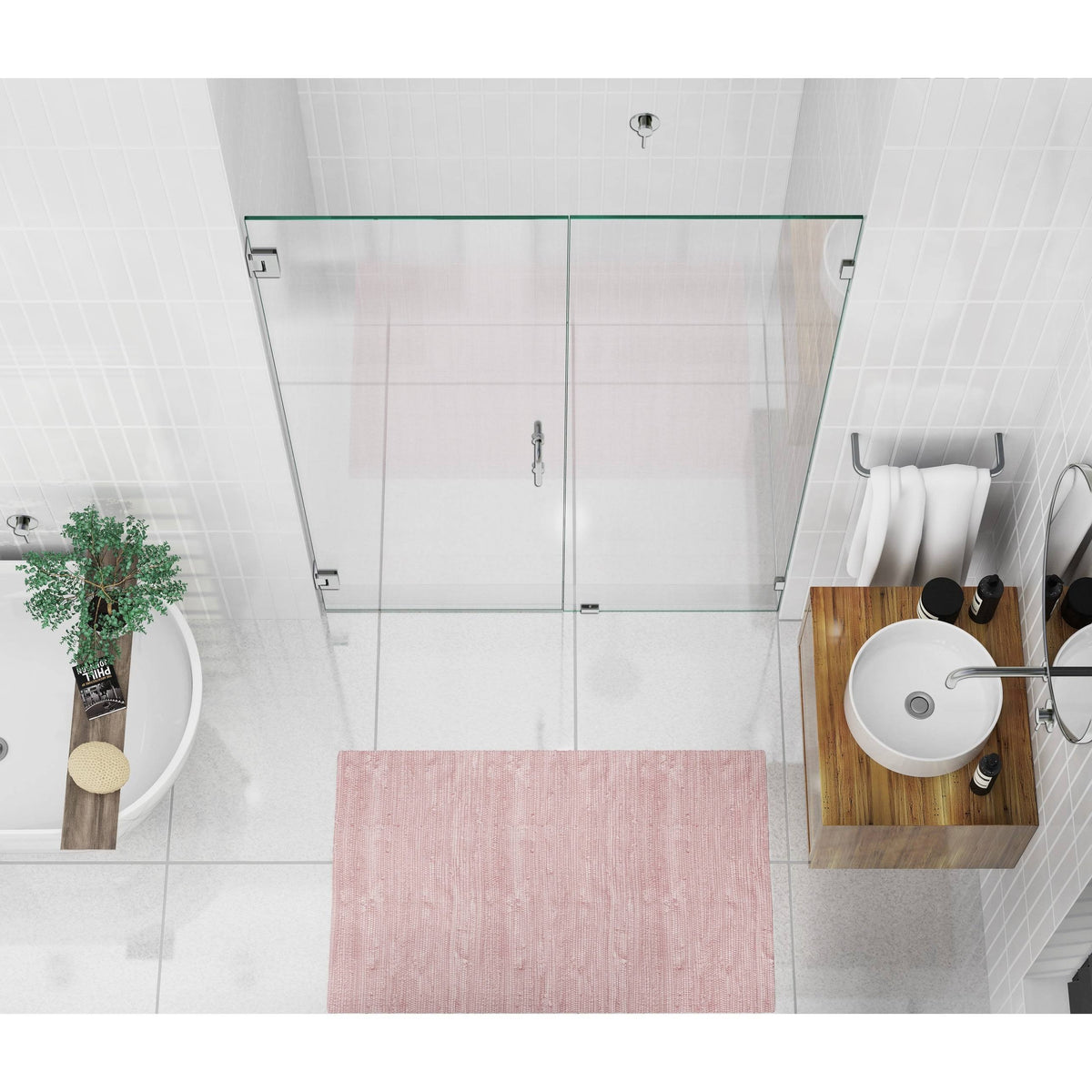 Frameless Shower Door (Oil Rubbed Bronze) X2374