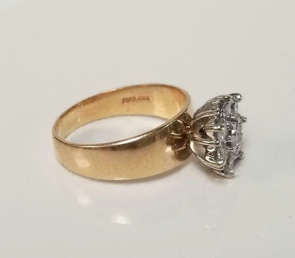 14K Yellow Gold Finish Lab-Created Diamond Engagement Ring Q76360