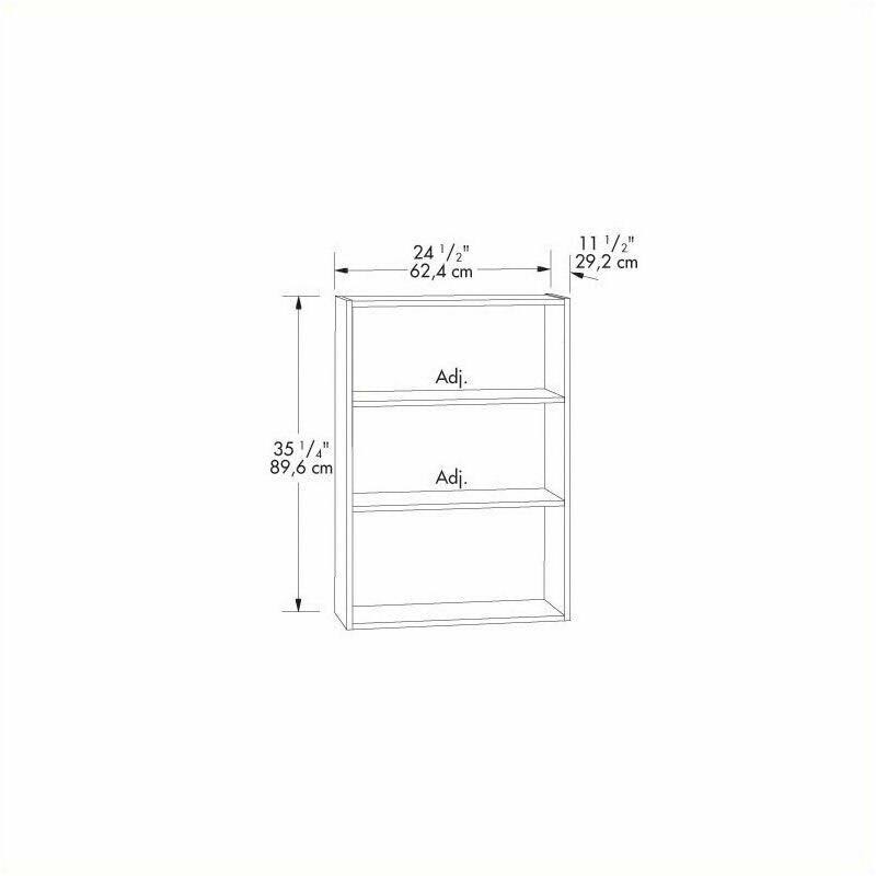 3-Shelf Bookcase in Cinnamon Cherry H87861