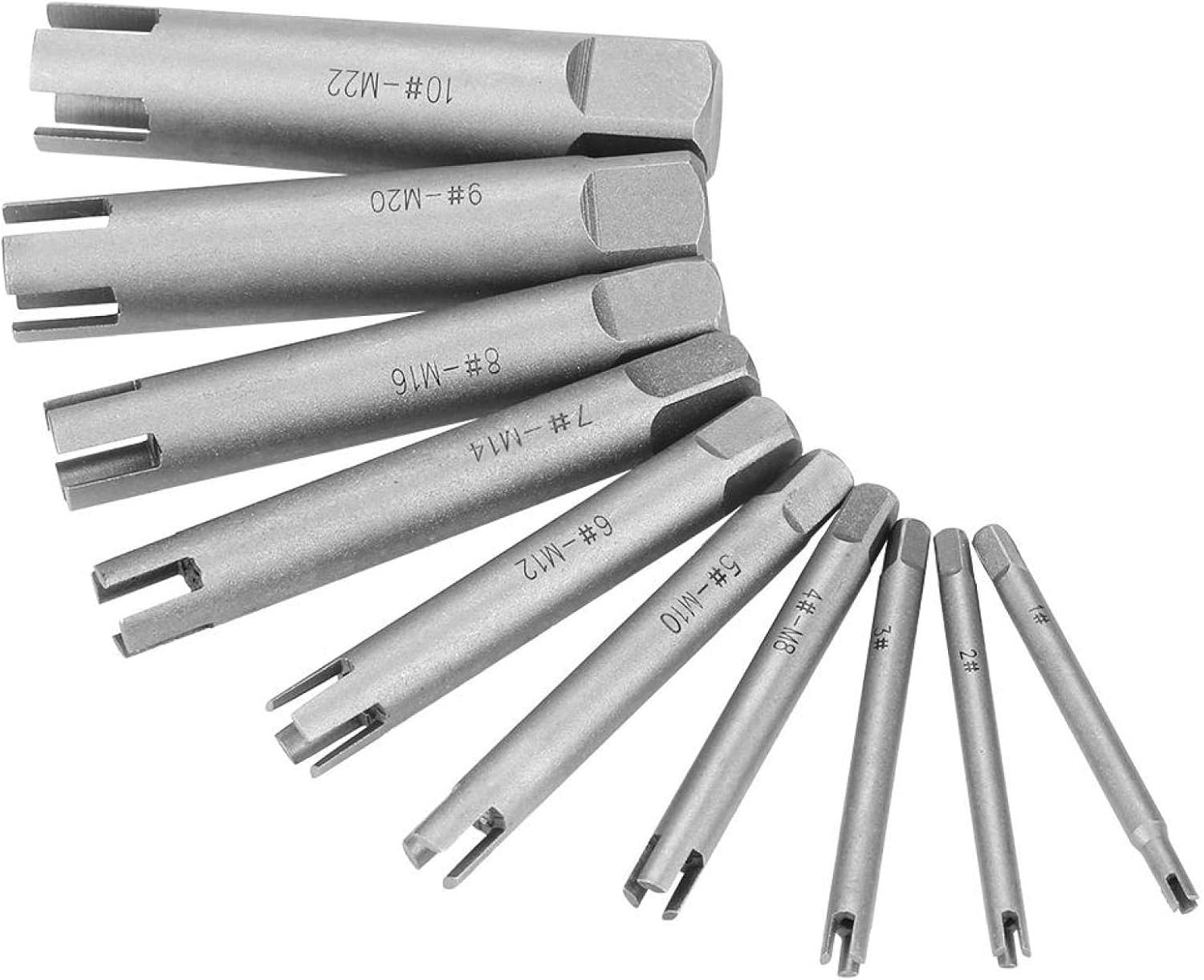 Broken Head Screw Remover Kit Tap Extractor Set, 23.1oz, Ten-Piece Set, Pack of 2 C601