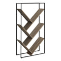 Dark Taupe Black Metal Bookcase F24305