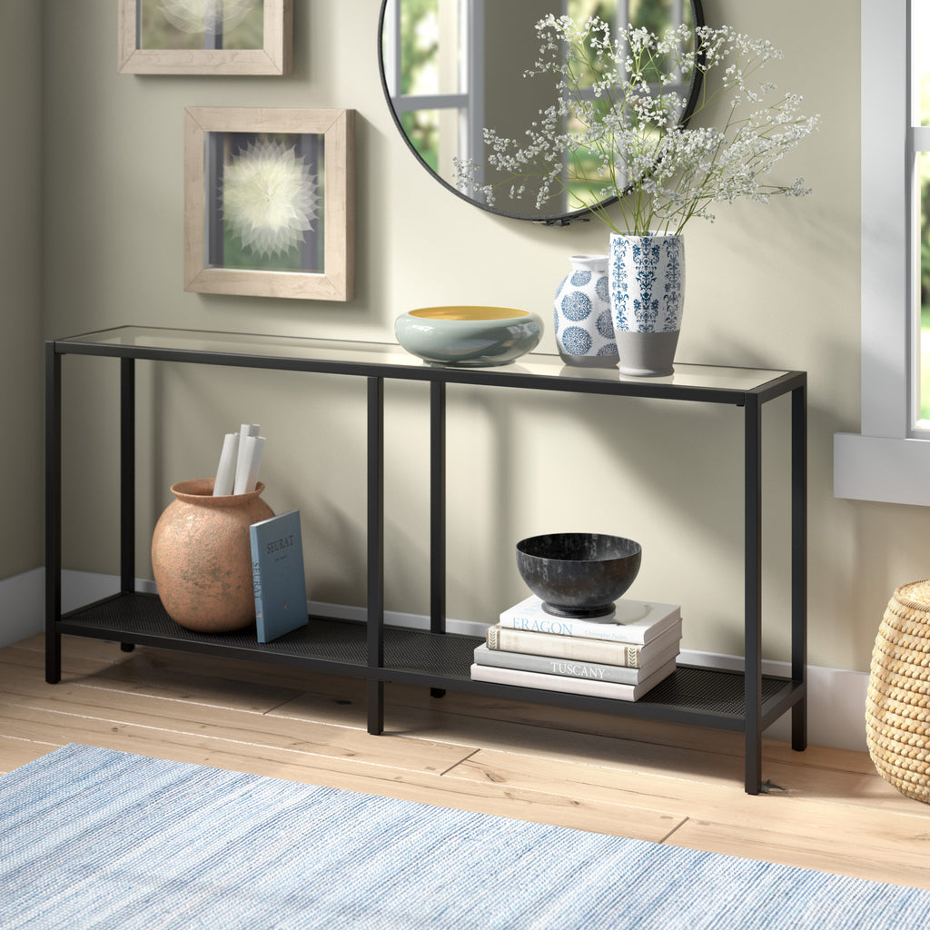 Blackened Bronze Rectangular Console Table P374940