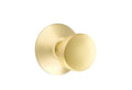 Satin Brass Double Dummy Knob with Modern Rose R527