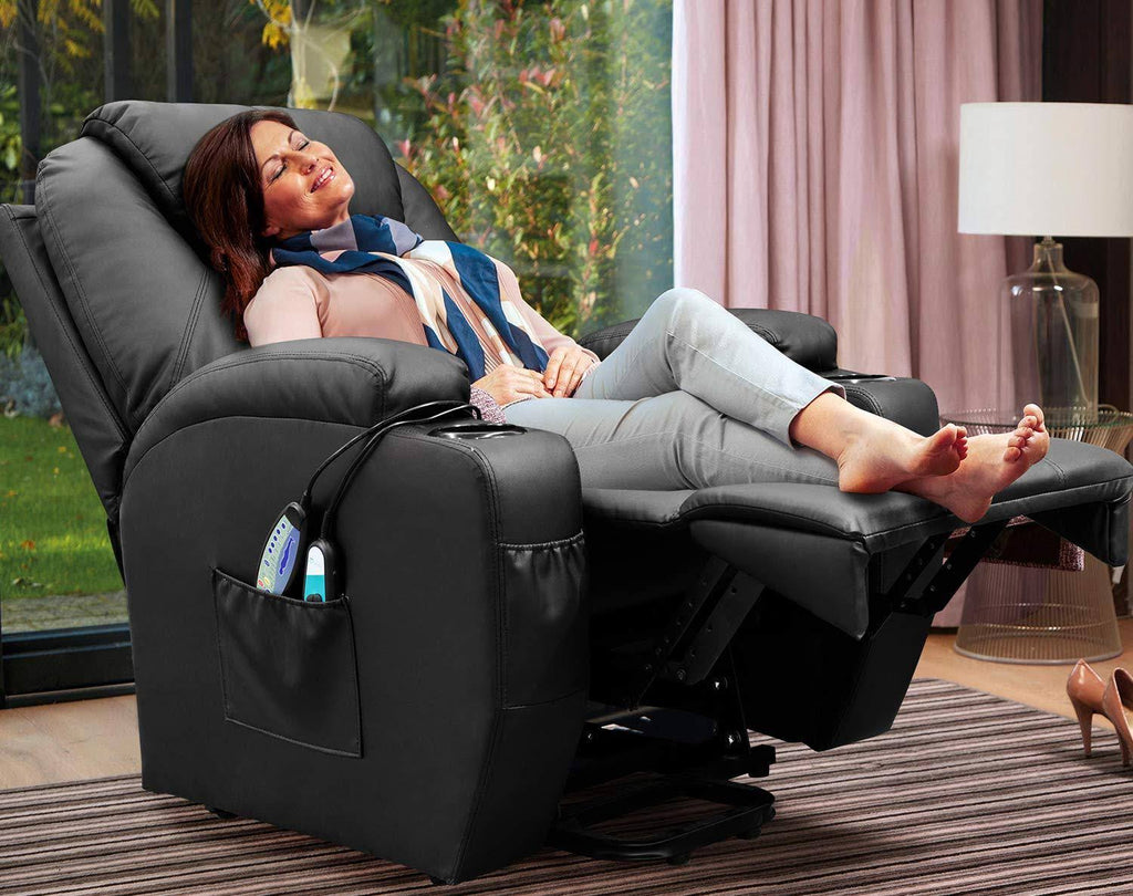 Black Power Lift Recliner with Massage and HEAT Y632