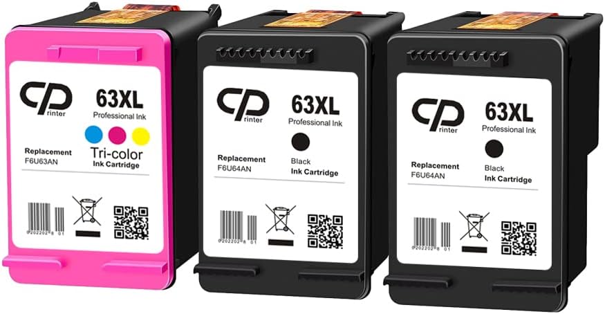 Remanufactured 63XL Ink Cartridge Pack of 2 B38415