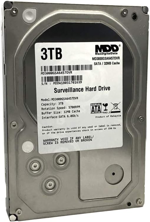 3TB 32MB Cache 5700PM SATA 6.0Gb/s 3.5" Internal Surveillance DVR Hard Drive Pack of 2 B850155