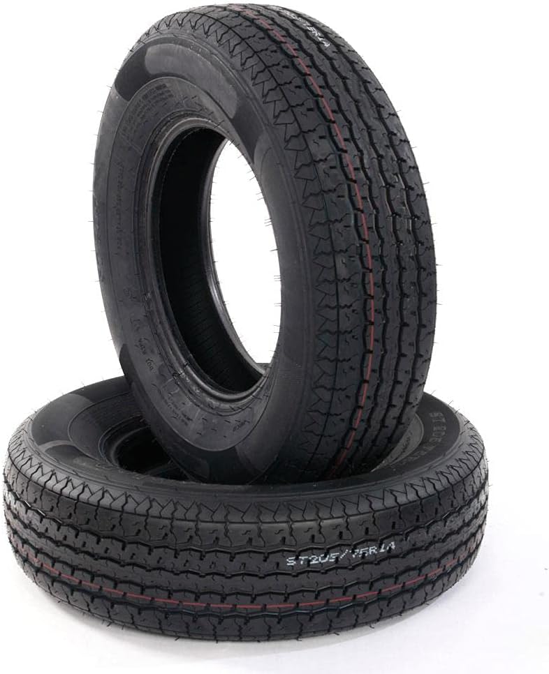 2PCS ST205-75R-15 Trailer Tire Load Range D 8PR Tubeless Tires U3207