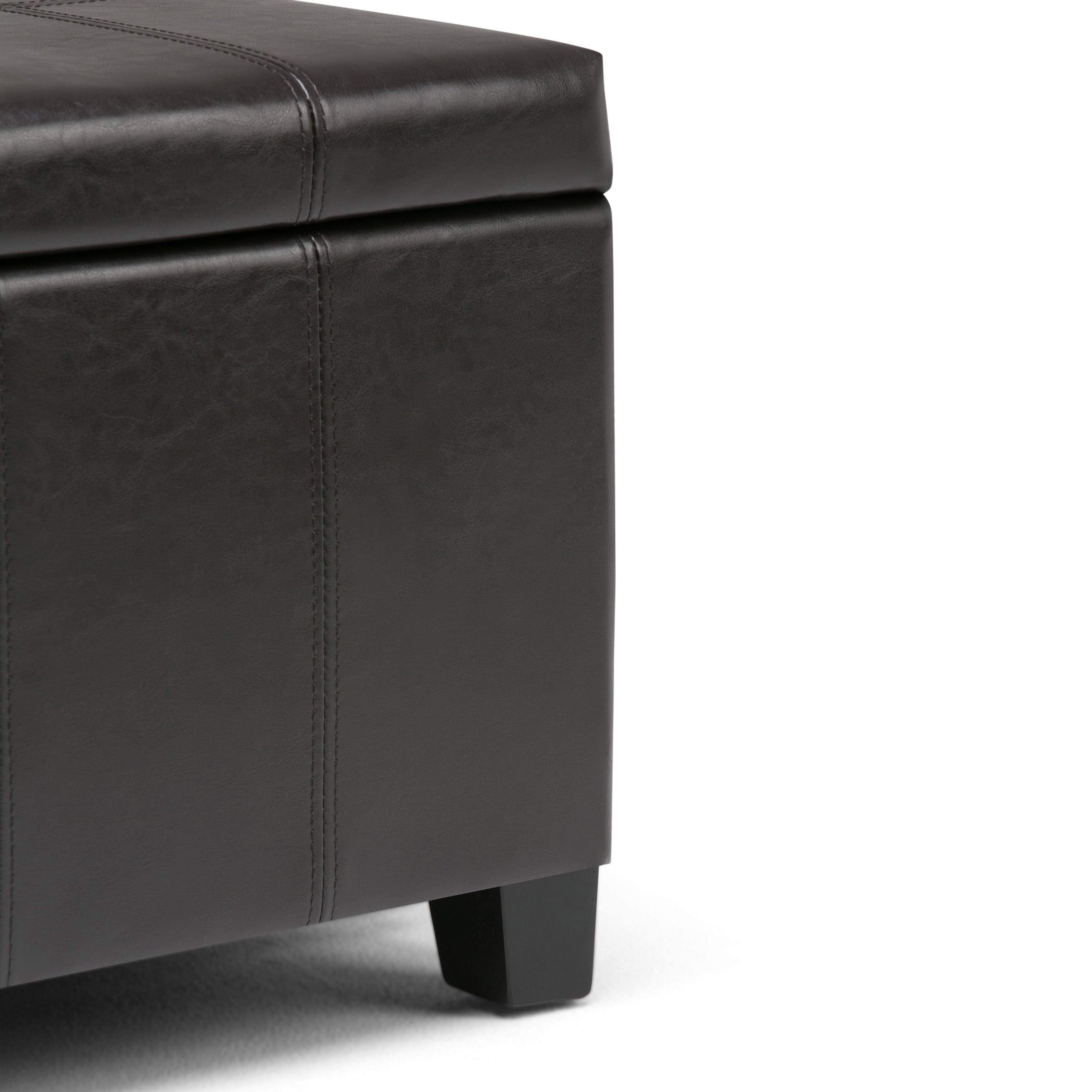 Black Storage Ottoman Bench O135299