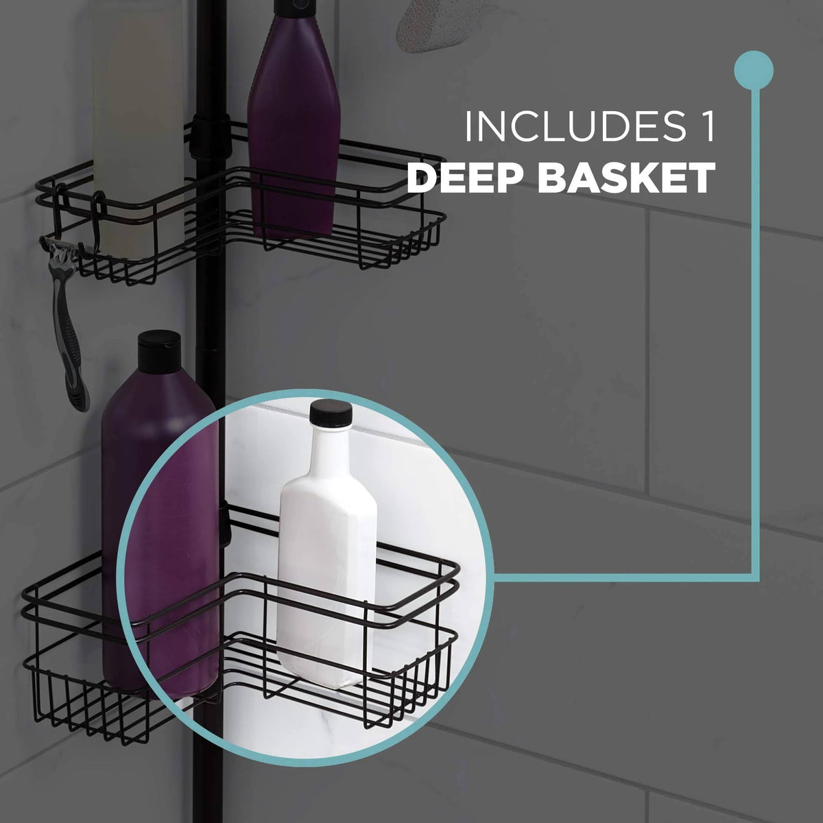 Bronze Pole Shower Caddy S3139