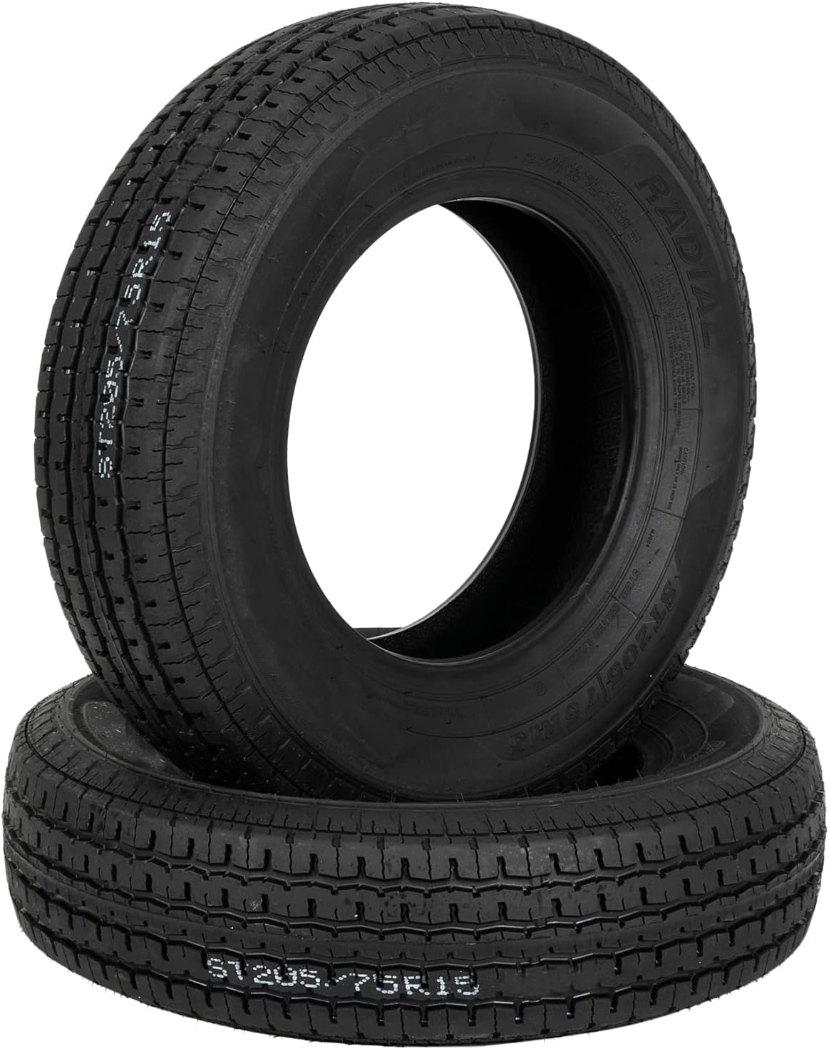 2PCS ST205-75R-15 Trailer Tire Load Range D 8PR Tubeless Tires U3207