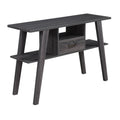 Console Table with Drawer Weathered Gray V116088