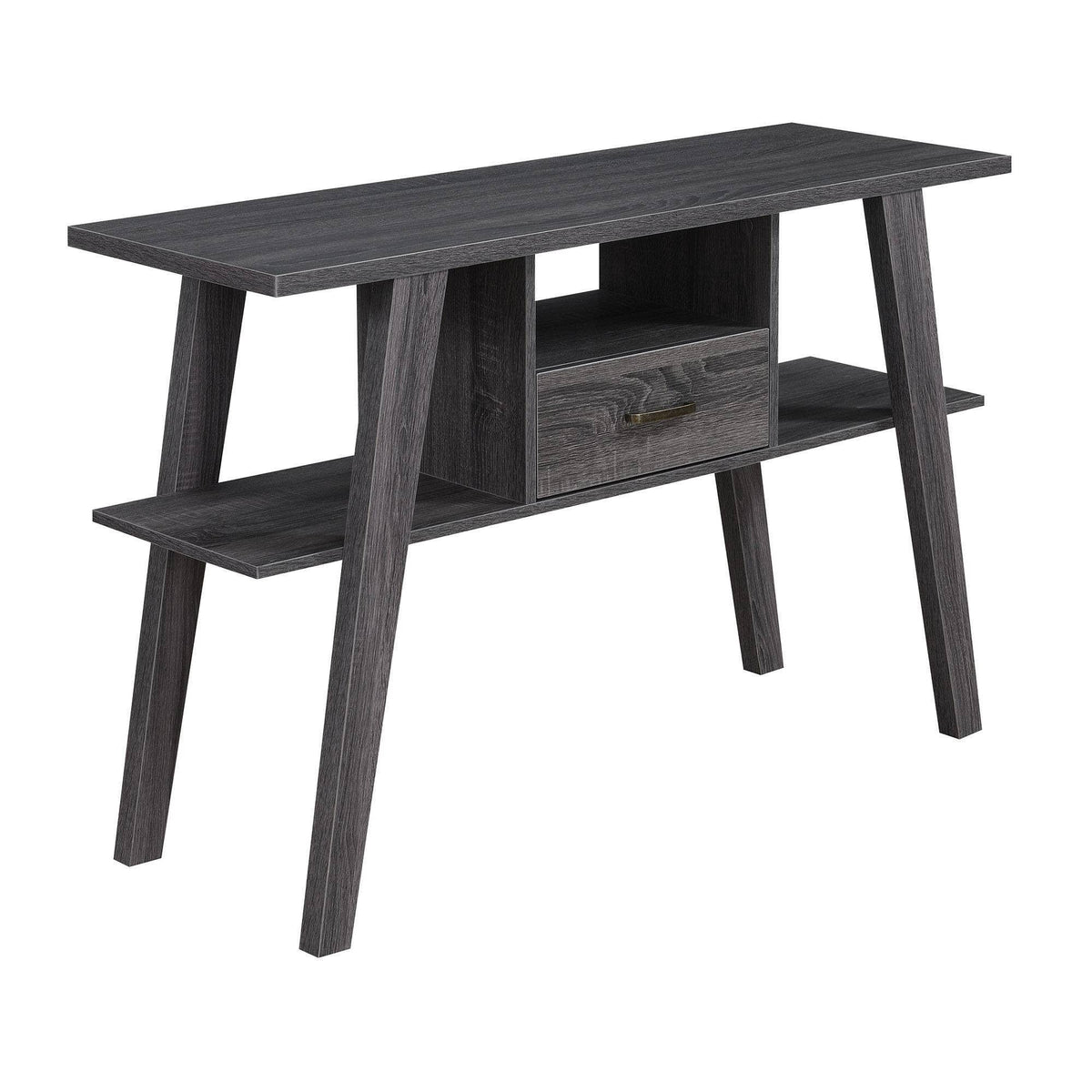 Console Table with Drawer Weathered Gray V116088